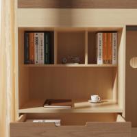 Lit superposé en bois en forme de L avec bureau intégré, étagères et échelle pour adolescents, lit double en bois utilisé dans le salon, la chambre à coucher, l'appartement