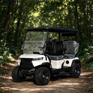 Carrito de Golf Todoterreno de Litio para 4 Personas, Carrito de Golf Eléctrico con Suspensión Independiente, Pantalla Grande, Audio y Neumáticos de Color Personalizado - Product Image 1