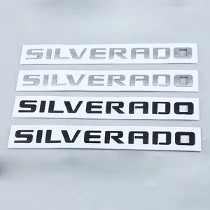 Entrega de fábrica 3D/4D/5D logotipo traseiro da cauda do carro emblema Abs galvanoplastia SILVERADO logotipo adesivos do carro