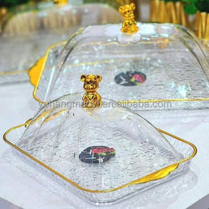 Supermercato frutta pane degustazione Buffet Home Display piatto con coperchio trasparente per la conservazione <span class=keywords><strong>di</strong></span> freschezza vassoio per la festa - Product Image 1