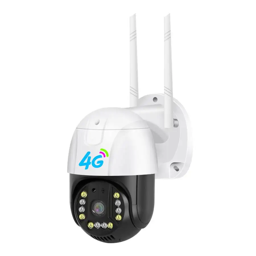 4G SIM Card Ip66 Outdoor V380 Wireless Ptz Camera Security Camera Colorful Ir Night Vision 3mp Auto Tracking Ptz 4G CCTV Camera