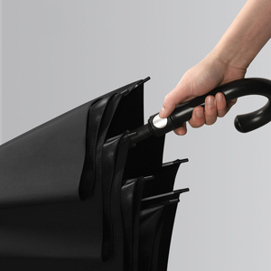 Pour adultes <span class=keywords><strong>Parapluie</strong></span> semi-automatique à tige droite en fibre de verre résistant au <span class=keywords><strong>vent</strong></span> avec poignée en caoutchouc confortable - Product Image 2