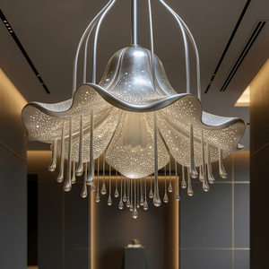 Modern Metal <b>Chandelier</b> Crystal Beaded Pendant Light Ceiling Decoration for Wedding Hotel Ballroom - Product Image 3