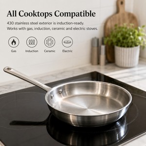 Customizable Size and Material Stainless Steel <strong>Frying</strong> <strong>Pan</strong> <strong>for</strong> <strong>Oven</strong> Use, Dishwasher Use, Suitable <strong>for</strong> Induction Hob Use. - Product Image 6