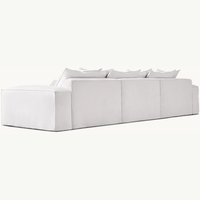 Minimalistisches Modernes Komfortables und Langlebiges Wohnzimmer Modulares 3-Sitzer Ecksofa-Set Weicher Stoff für Apartments, Einkaufszentren & Hotels