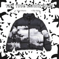 Doudoune décontractée personnalisée avec impression numérique, fermeture éclair réversible, motif graphique, matelassée, manteau d'hiver, broderie marque privée
