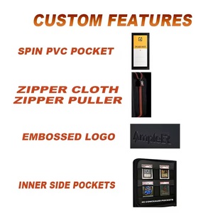 Bóng chày trò chơi kinh doanh PU da TCG Zip Album ảnh giữ bảo vệ tập tin 9 túi 360 thẻ kinh doanh thẻ chất kết dính - Product Image 5