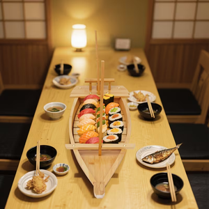 <span class=keywords><strong>Plateau</strong></span> <span class=keywords><strong>de</strong></span> service pour sushis 28/31,5 pouces, grand format, pour restaurant ou maison, fêtes, buffets, <span class=keywords><strong>plateau</strong></span> à sushis en bois - Product Image 3