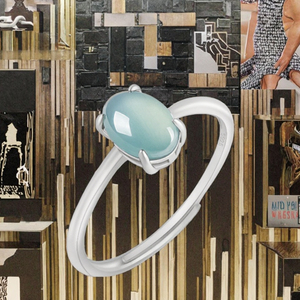 Anillos de Jadeíta Azul Agua Natural, Plata de Ley 925, Chapados en Oro, Joyería para Mujer, Regalo para Bodas y Fiestas, Estilo Étnico, Fino - Product Image 3