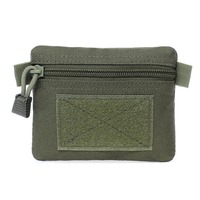 Sac de rangement tactique extérieur en gros pour pièces de monnaie, pochette zippée 1000D, porte-cartes d'identité, portefeuille tactique portable pour hommes