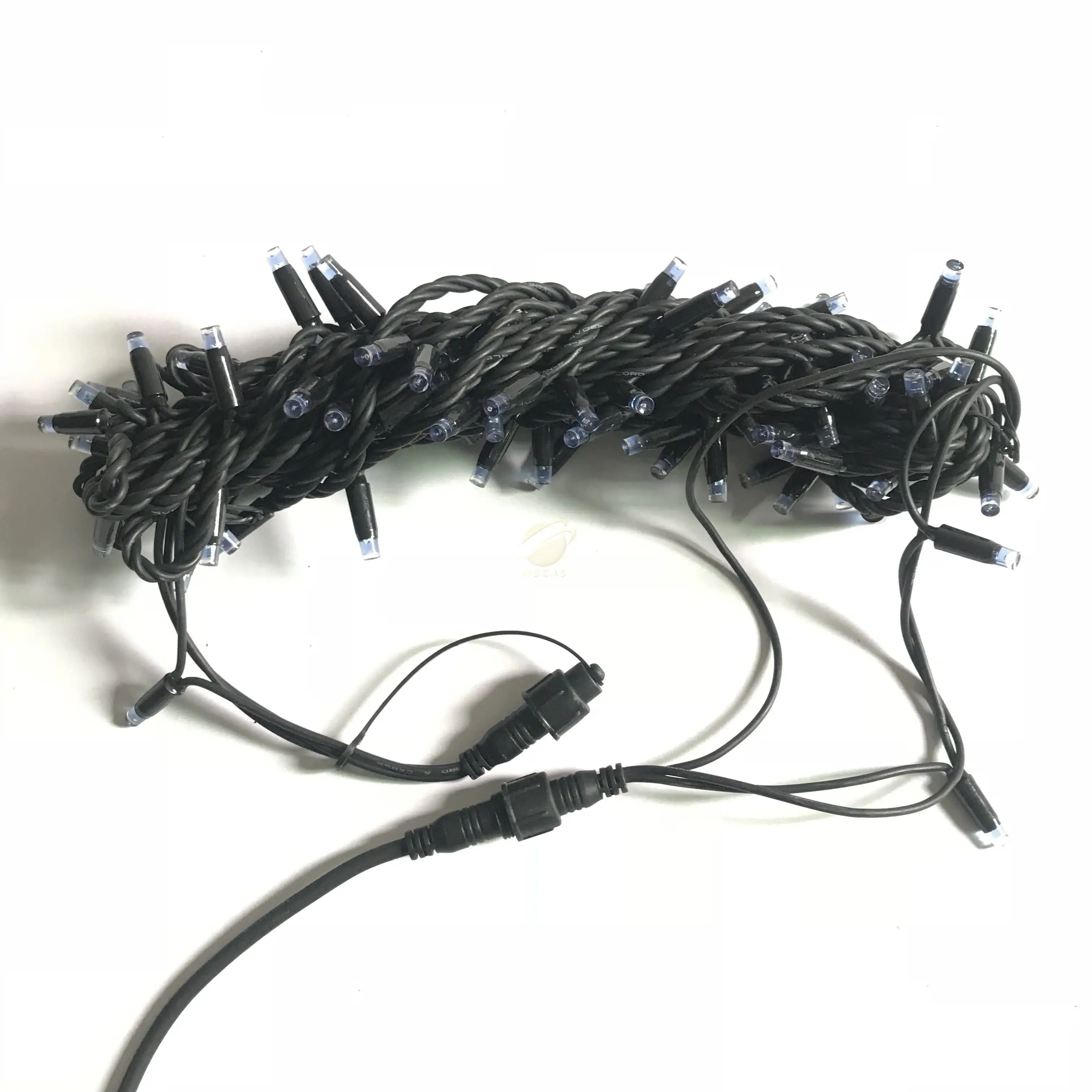 Outdoor Xman Commercial Connectable Black Color Rubber Cable IP65 Christmas Fairy Light LED Garland String Light