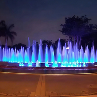 Fontaine musicale dansante durable pour piscine, avec lumières LED colorées, pour la décoration extérieure des paysages – Vente directe usine
