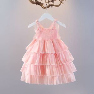 Niñas Bebé Poncho 2025 Verano Perla Crepúsculo Nube Velo Princesa Vestido Halter Mariposa Alas Pastel Falda - Product Image 3
