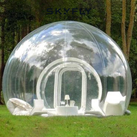 Dôme gonflable transparent pour l'observation des étoiles, tente dôme igloo pour les stations balnéaires et les espaces extérieurs pour les clients