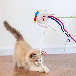 Baby Three - Fluffy Blind Box cat Teaser Wand, Jouet tendance pour animaux de compagnie, mignon et adorable, pour la relaxation et les cadeaux, Boîte mystère à collectionner - Product Image 5