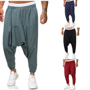 Pantalon Harem Sportif Ample en Coton et Lin pour Hommes, Style Hip Hop Streetwear, Personnalisable – Vente Flash Fabricants - Product Image 2
