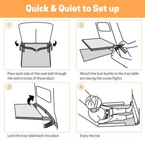 Extensor de Asiento de Avión para Niños, Cama de Viaje para Niños Pequeños, Reposapiés, <span class=keywords><strong>Hamaca</strong></span> para Vuelos, Reposapiés para que los Niños se Acosten en el Avión - Product Image 2