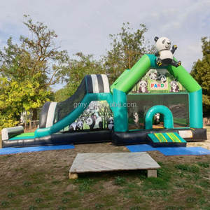 GMY Inflatables Panda Park Trampoline <span class=keywords><strong>gonflable</strong></span> pastel avec toboggan combiné <span class=keywords><strong>Aire</strong></span> <span class=keywords><strong>de</strong></span> <span class=keywords><strong>jeux</strong></span> pour bébés - Product Image 6