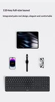 Rapoo 9500S Set Mouse Keyboard Nirkabel Multi Mode 110 Tombol Ultra Tipis 3.9Mm Baterai 12 Bulan untuk Laptop PC Kantor