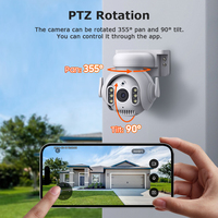 UEMON Smart Home Mini PTZ CCTV Cámara 5MP Gran angular a todo color Visión nocturna Audio bidireccional TUYA APP Control Hotel eléctrico
