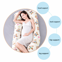 Bantal Kehamilan untuk Ibu Hamil Bentuk U, Bantal Kehamilan untuk Tidur, Penyangga Tubuh Penuh, Bantal Menyusui dari Katun
