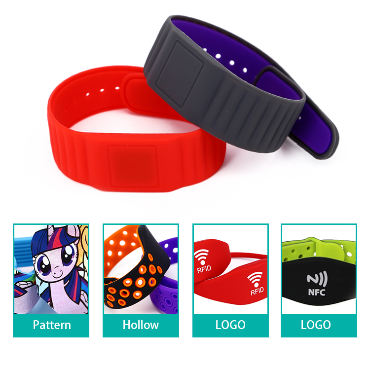 2022 Newly OEM High Quality RFID Silicone Bracelets with Customized Personal Logo for  Festival/ Events