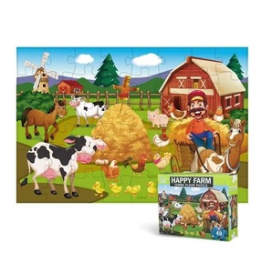 Happy Farm Animal Jigsaw Jumbo Floor Puzzle,48 Piece Barn Puzzles pour Enfants, Apprentissage Préscolaire Jouets Éducatifs Cadeau D'<span class=keywords><strong>anniversaire</strong></span> - Product Image 3