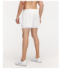 Ropa de entrenamiento para correr maratón personalizada de secado rápido 2 en 1 cordón al aire libre baloncesto Fitness gimnasio deportes pantalones cortos para correr para hombres - Product Image 5