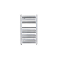 Sèche-serviettes électrique en acier inoxydable finition chromée, mural, 5 barres, design moderne, séchoir à linge pour salle de bain