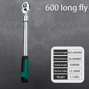 Clé à cliquet télescopique extensible de 1/2 pouce à dégagement rapide en acier au chrome-vanadium de qualité industrielle, personnalisable OEM, garantie 1 an - Product Image 6