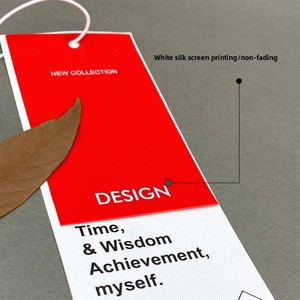 Etiqueta colgante de papel de lujo con logotipo impreso personalizado de alta calidad y <span class=keywords><strong>precio</strong></span> más bajo, con cordón para ropa - Product Image 4