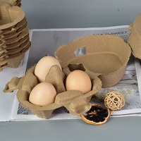Boîte à œufs en forme de cœur, 3 compartiments, plateau en pulpe de papier biodégradable, emballage décoratif pour œufs de volaille de qualité supérieure, pour œufs en cadeau
