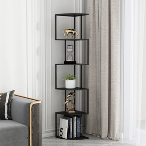 Estantería <span class=keywords><strong>de</strong></span> Esquina Triangular <span class=keywords><strong>de</strong></span> Hierro para Libros, Mueble <span class=keywords><strong>de</strong></span> Almacenamiento para Sala <span class=keywords><strong>de</strong></span> Estar y Dormitorio, Estante <span class=keywords><strong>de</strong></span> Exhibición para el Hogar - Product Image 4