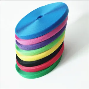 25mm black and white Sustainable Feature Heat Resistance 70% nylon 30% polyester Hook and Loop Tape for auto mobile use