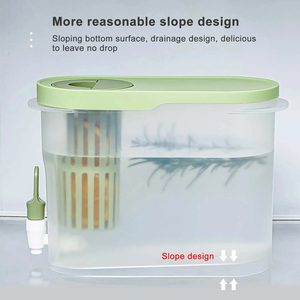 Jarra de Agua Fría de Plástico de Gran Capacidad con Grifo y Tapa, Dispensador de Bebidas Frías Moderno para Refrigerador - Product Image 3