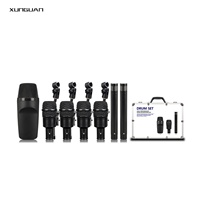 AK7 OEM Condensateur & Dynamique 7 pcs/set Kit de Microphone à Tambour Métallique Professionnel Filaire pour la Performance des Instruments de Musique