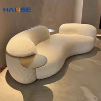 Italienische minimalist ische Wohnkultur Stoff Echtes Leder Luxus Sofa Set Sofas Wohnzimmer möbel
