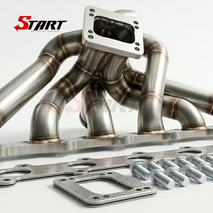 Colector de escape turbo de montaje superior <span class=keywords><strong>T3</strong></span> T4 para Ford Falcon BA <span class=keywords><strong>BF</strong></span> FG FGX XR6 Turbo Barra 4.0L, cabezal de escape de alto rendimiento - Product Image 2