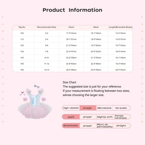 Conjuntos de Vestidos de Tutú para Niñas de 2 a 14 Años, Ropa de Entrenamiento para Ballet, Espectáculos, Competencias, Gimnasia y Fiestas - Product Image 6