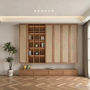 Mueble de Almacenamiento de Madera de Diseño Moderno y Sencillo, Librería Grande de Pared para Sala de Estar u Hotel, Multifuncional y de Gran Capacidad, en Oferta - Product Image 6