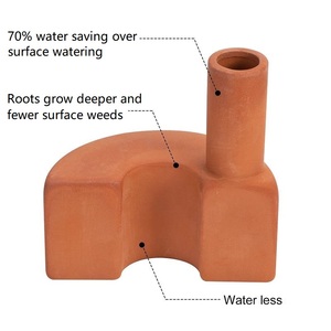 BESTCERA Dispositifs d'arrosage réutilisables pour plantes, Pics d'arrosage auto-irrigants avec réservoir d'<span class=keywords><strong>eau</strong></span>, Pot en terre cuite auto-arrosant en argile - Product Image 4
