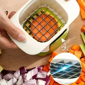 Zenidoo Multifunctional Manual Stainless Steel Cucumber <b>Potato</b> Slicer Household Hand Pressure Onion Dicer Easy Tools Vegetable - Product Image 2