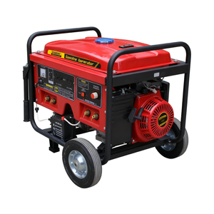 <span class=keywords><strong>Generador</strong></span> de Energía de Soldadura de 4 Tiempos en Oferta, Máquina Integrada de Combustible Gasolina de 6KW 460CC con Tanque de Combustible de 25L con Ruedas y Arranque Eléctrico - Product Image 3