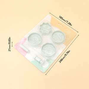 Série originale sur le thème du printemps, <span class=keywords><strong>emporte</strong></span>-pièces en plastique écologiques en forme de dessin animé, 4 pièces, outils de pâtisserie, lavables au lave-vaisselle - Product Image 5