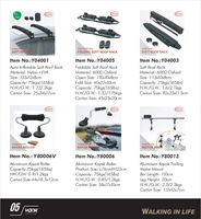 Barres transversales de toit pliables universelles Yonk, légères, durables et souples, à gonflage automatique, capacité de charge 65-100 kg, fourniture directe usine