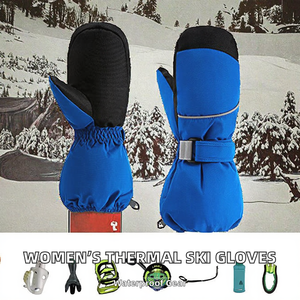PISTESIGN Snowboard Outdoor Thermal Snow Waterproof Unisex Gloves Touchscreen Warm Custom Skiing Winter Mittens Oxford Hook Loop - Product Image 2