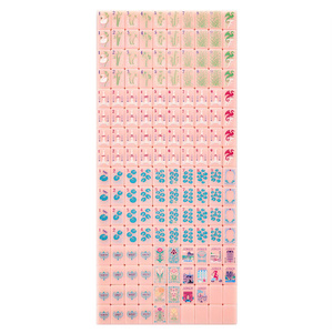 Jeu de Mahjong Américain Portable 4 Joueurs, Mini Tuiles de Mahjong Rose Parisien Superposées pour Jeu <span class=keywords><strong>en</strong></span> Extérieur et <span class=keywords><strong>en</strong></span> Déplacement - Product Image 6