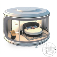 Module de maison capsule ronde, maison spatiale pour villa, hôtel, Airbnb, maison préfabriquée, cabane ronde Apple, stock UE, stock Roumanie