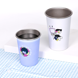 Tasse en acier inoxydable personnalisable à changement de couleur - Mignonne tasse isotherme anime - Mug magique à changement de couleur à froid - Cadeau pour fans de jeux vidéo et enfants 12oz pour fêtes - Product Image 1