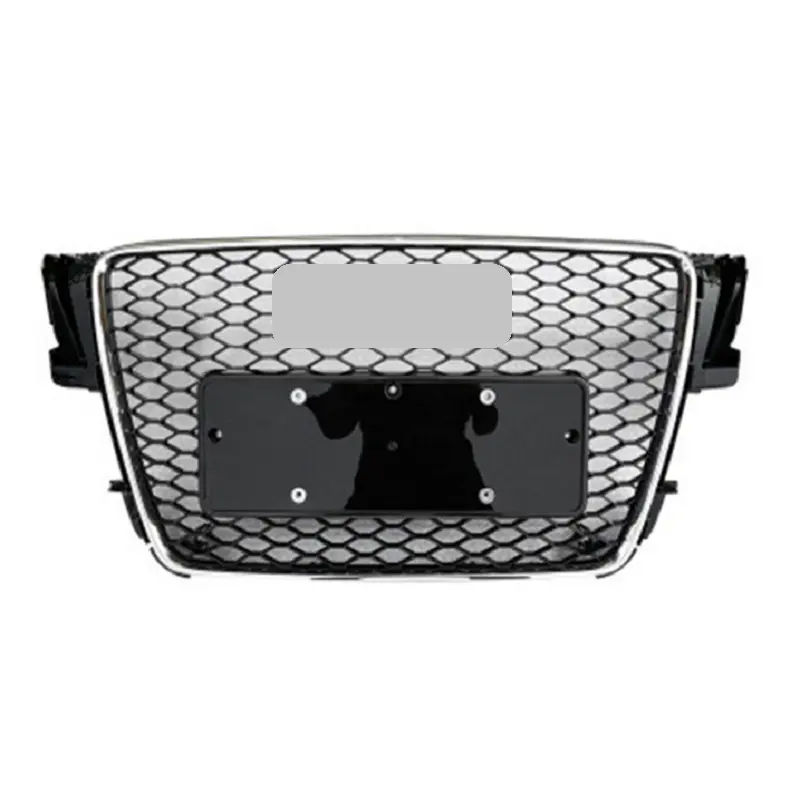 Auto grill Galvani sieren Silvery HoneyComb Front stoßstangen grill Für Audi B8 A4/S4 2008-2012 Upgrade RS4 Style